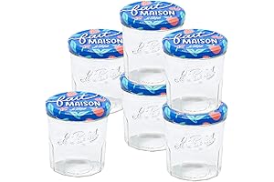 Le Parfait Clear Canning Jars | French Faceted Glass Jam Jars (11oz)