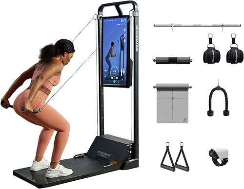 Miniatura 11 de Speediance Gym Monster Smart Home Gym, máquina de entrenamiento de fuerza multifuncional, estación de entrenamiento de jaula de potencia Smith