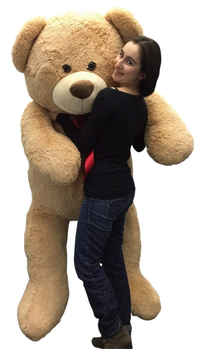 Giant Teddy Bear with Red Satin Neck Ribbon Huge 6Foot ExtraSoft