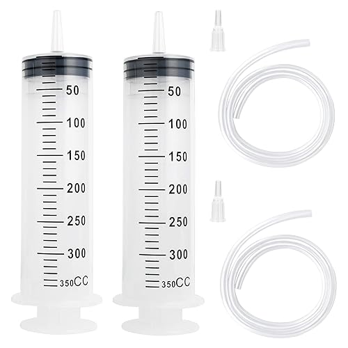 Miniatura 1 de Paquete de 4 jeringas de 68fl oz jeringas de plástico grandes con tubo de plástico práctico de 40 pulgadas para laboratorios científicos riego