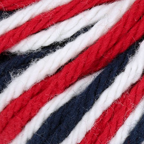 Image of Lily Sugar 'N Cream The Original Ombre Yarn, 2oz, Gauge 4 Medium, 100% Cotton, Red White Blue - Machine Wash & Dry