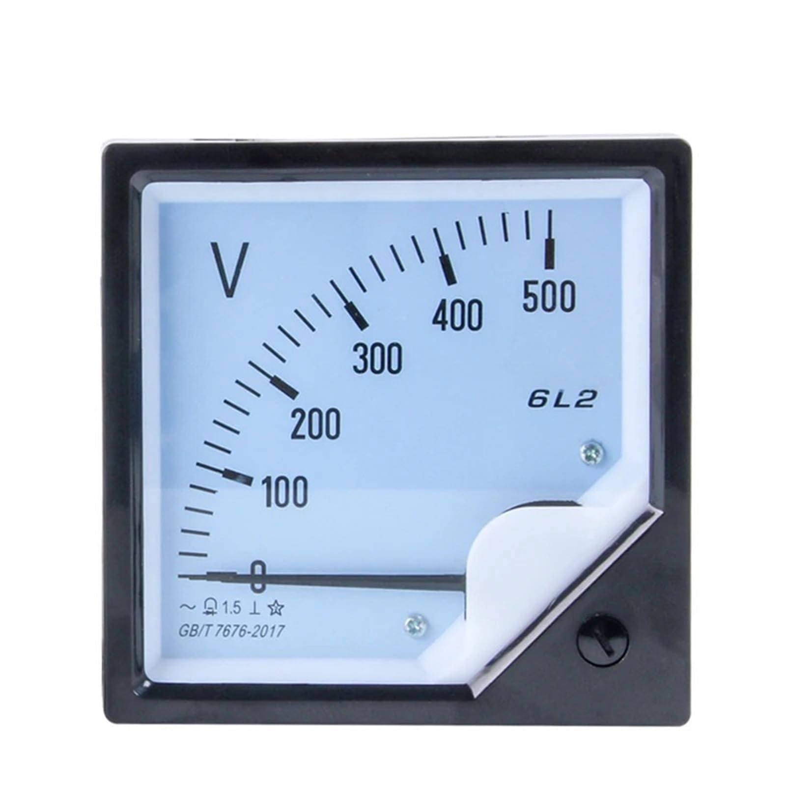 Tester napięcia Woltomierz analogowy, woltomierz, amperomierz, miernik częstotliwości, 6L2-V AC/DC, panel analogowy, 80x80x75 mm, biały, czarny(750V)