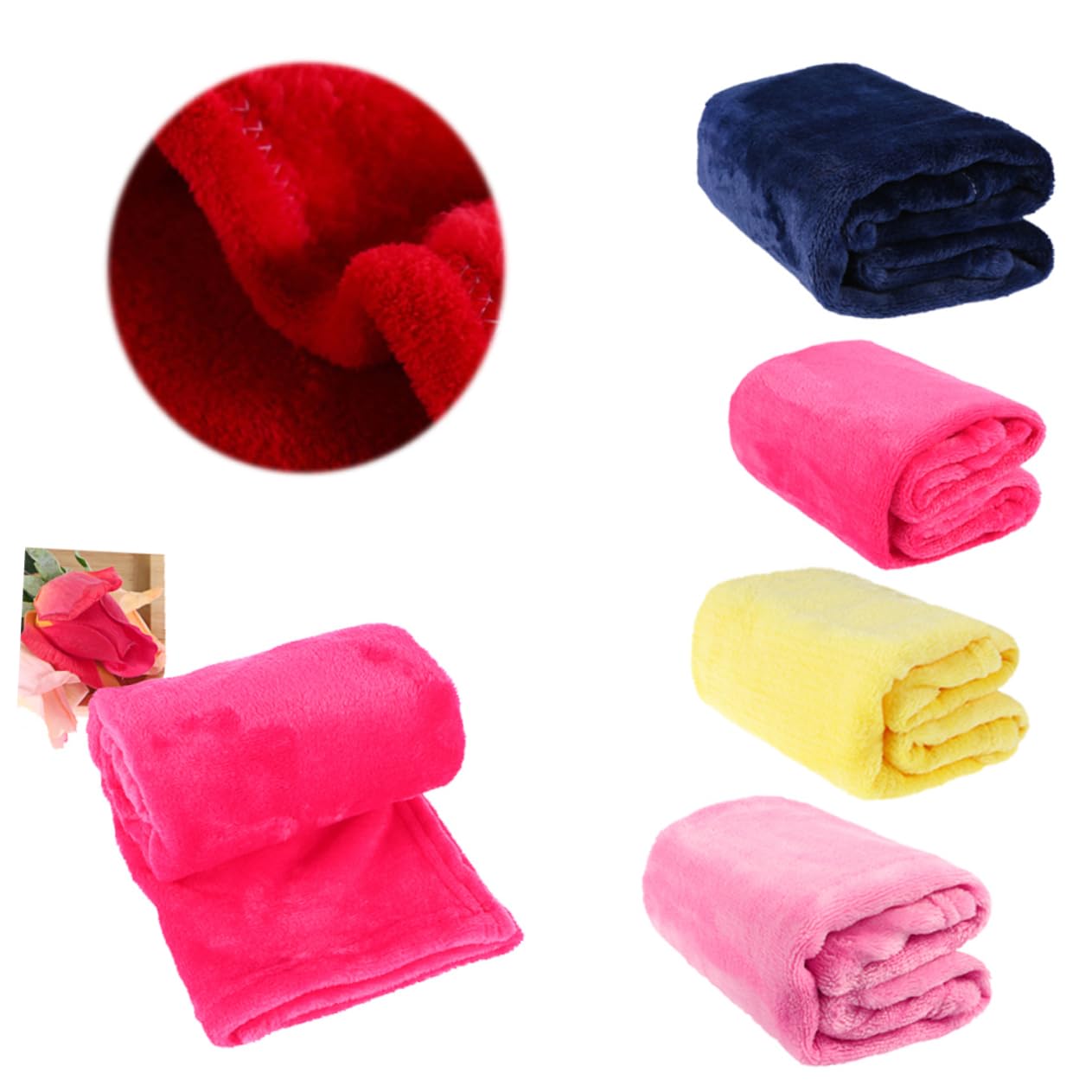 Couverture flanelle rouge en polaire premium au fini soyeux pour lit