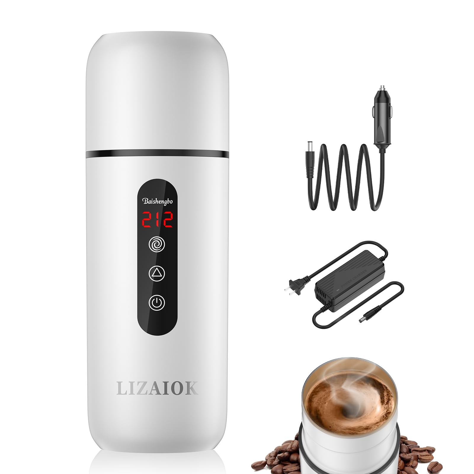 Travel Electric Kettle Car Coffee Warmer 12v 24v Portable Car