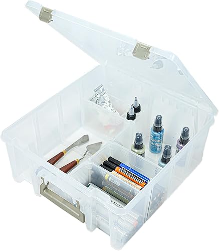 Miniatura 3 de ArtBin 6990SO Super Satchel Caja de doble profundidad con 8 compartimentos extraíbles - Almacenamiento de arte con cierre inteligente para