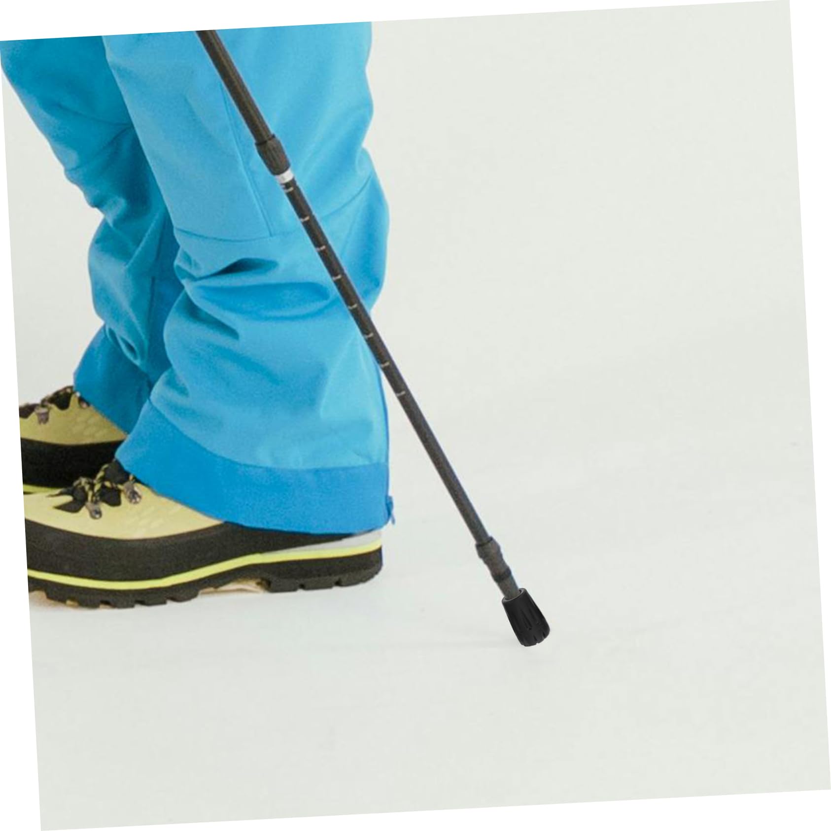 Happyyami 1set Trekking Pole Cover Non-Slip Crutch Pad Non-Skid Hiking Poles Protectors Walking Pole Parts Cane Foot Covers Walking Stick Pole Tip Replacement Cane Tips Plastic Black 15pcs