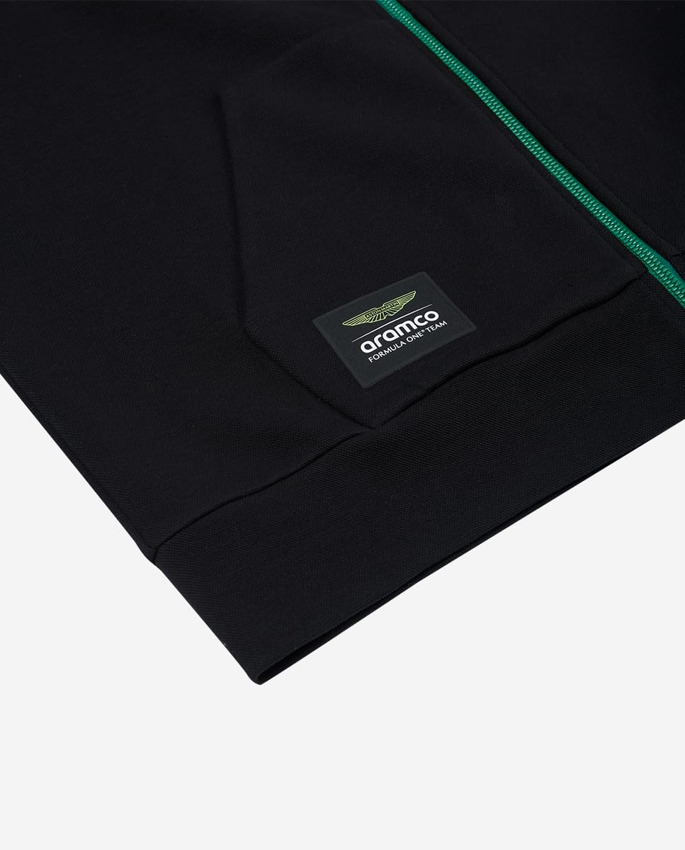 Kimoa - Sudadera ASTON MARTIN F1 2024 Fernando Alonso - Sudadera Hombre con Capucha, Sudadera Cremallera Hombre - Tejido Reciclado