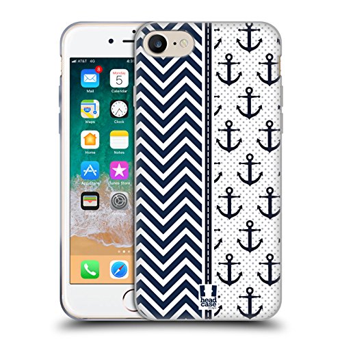 Coque en Gel Premium Ancre Nautique iPhone 7/8/SE Finition Haute Qualité