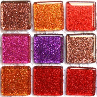 Hobby Island Mosaics Glitter 20mm Sparkling Crystal Rainbow Fire