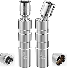Maxentico Cle a Bougie 14mm et 16mm, 2 Pièces Precision Steel Clé À Bougie, Paroi Mince Clés À Bougie Allumage, Douille Bougie, Douilles de Bougie D'Allumage Magnétique, Généraux Bougie Cles