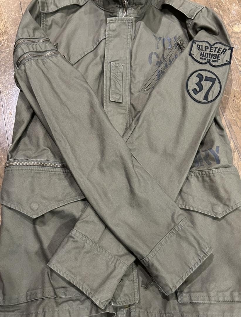 ＊HYSTERIC GLAMOUR ペイント ワッペン ミリタリージャケット M HYSTERIC GLAMOUR ペイント ワッペン ミリタリージャケット Mサイズ