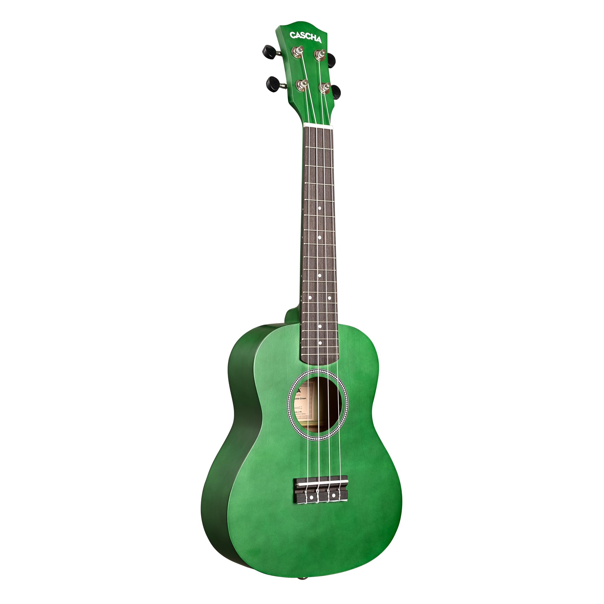 Concert Ukulele Linden Green Set (incl. Bag, 3 Picks, Book, Tuner)