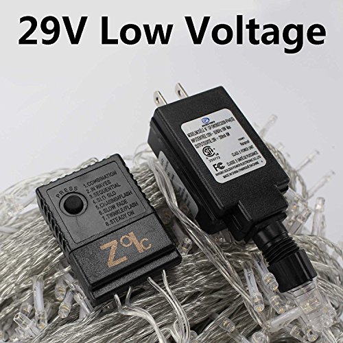 Zoic 300 Leds Wedding Party Fairy String Christmas Decorative Light Lamp 50 Meters (164 Feet ) 8 Modes 29V Memory Function (Warm White) #TOP3
