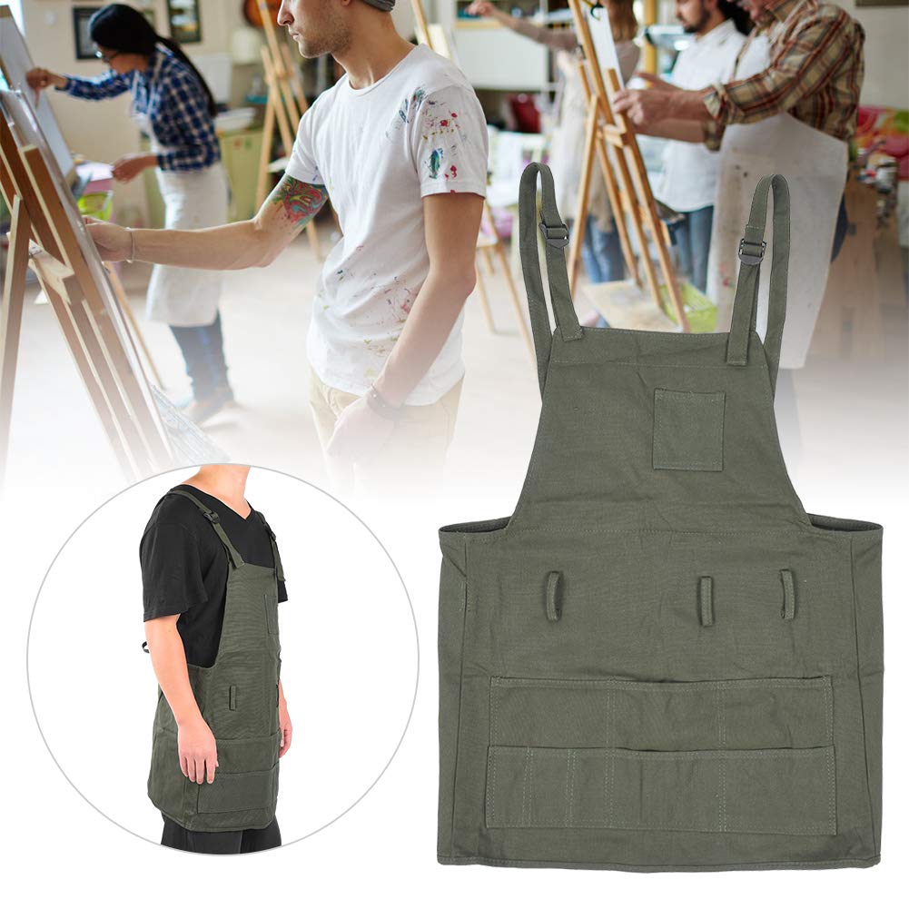 Grembiule arcobaleno regolabile collo artista grembiuli con tasche impermeabile colorato grembiule arte grembiule pittura ad olio grembiule per adulti, Arte Rainbw, Large