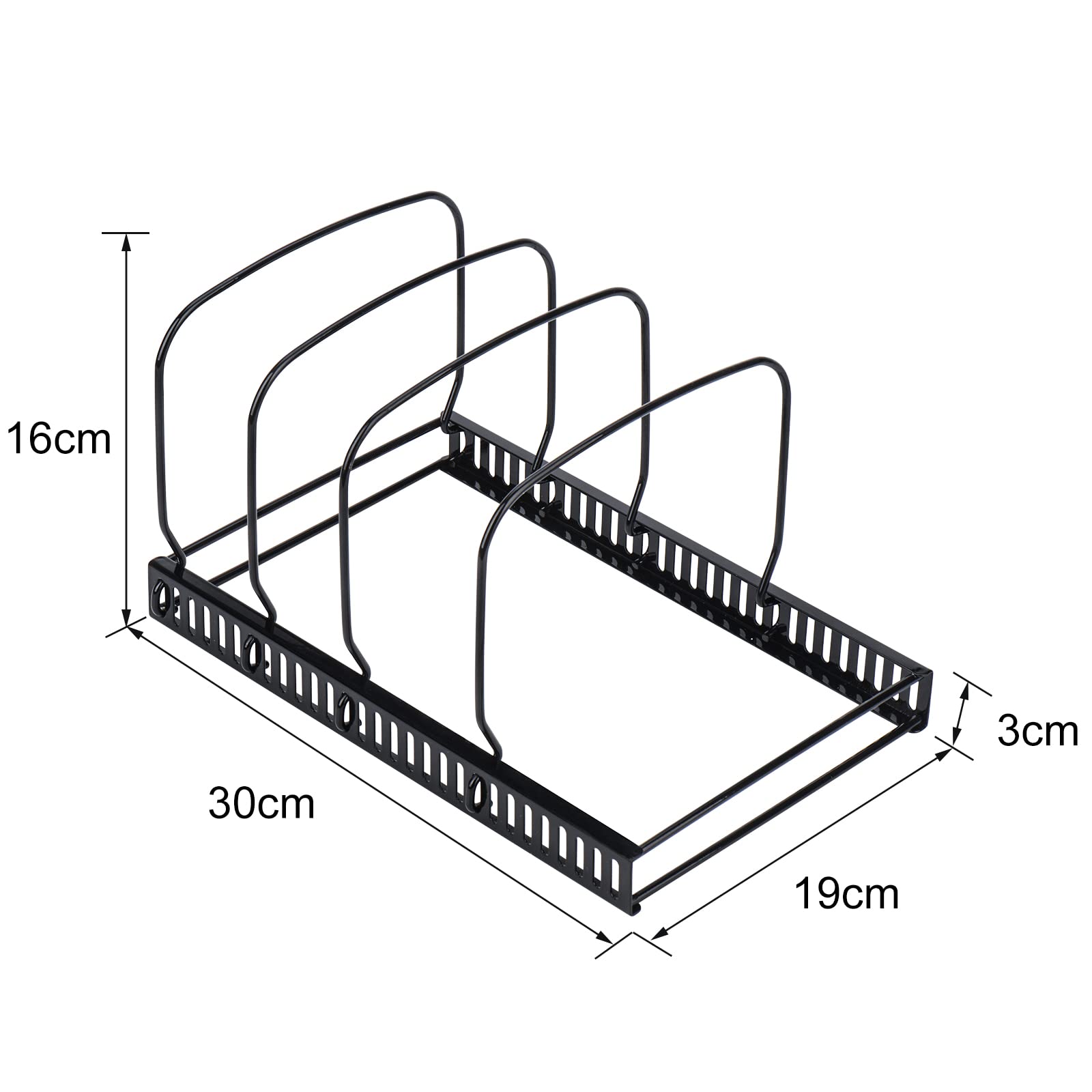 Toplife Support Pour Plats De Four Avec 10 Compartiment, Plateaux Et Planches à Découper En Métal Pour Plaques De Pâtisserie Range Couvercle Compact Rangement Cuisine Peu Encombrant Pour Ustensiles