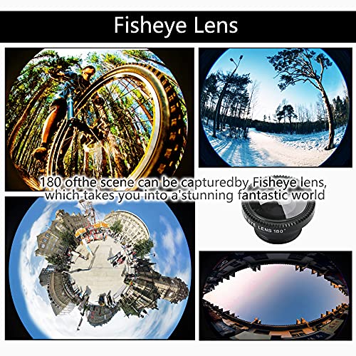 YACSEJAO 3 in 1 Handy-Kamera-Objektiv-Kit Tragbares Handy-Kamera-Objektiv Super-Weitwinkel-Objektiv Makro-Objektiv Fisheye-Objektiv-Clip für Smartphones und Tablet-PC – Bild 7