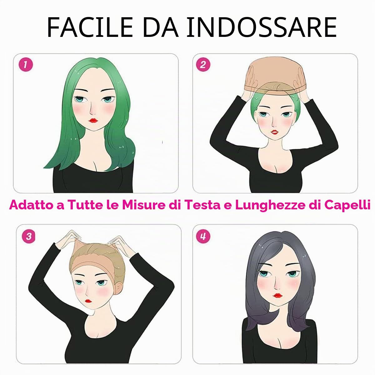 Creamily Parrucche corte castane, parrucca corta Pixie Cut con frangia per donne, parrucche sintetiche a strati naturali per capelli corti da donna, per cosplay, feste, uso quotidiano