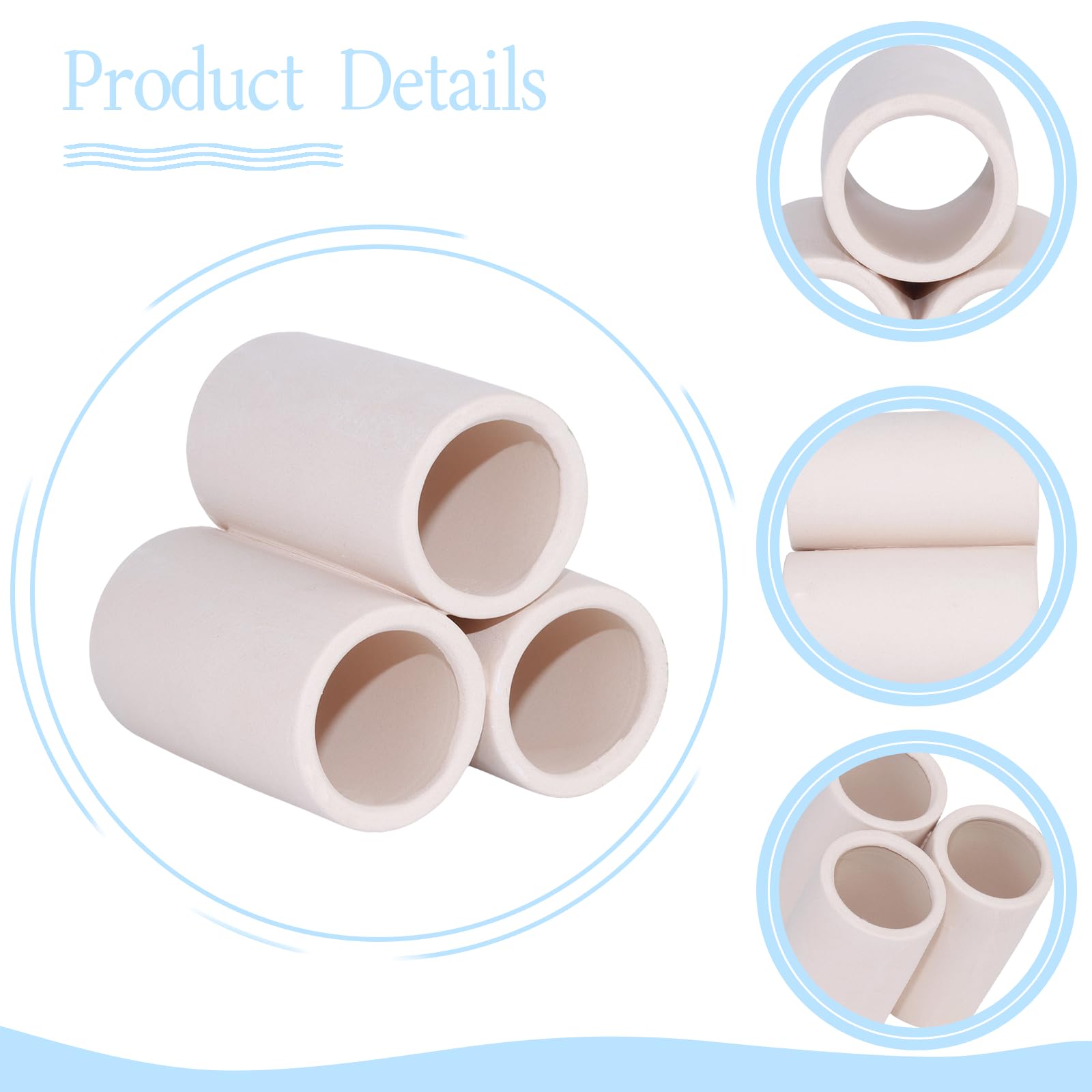 MC MEICHUANG Ceramic Shrimp Shelter, 3-Tube Aquarium Hiding Cave for Breeding Spawning & Rest - Image 3