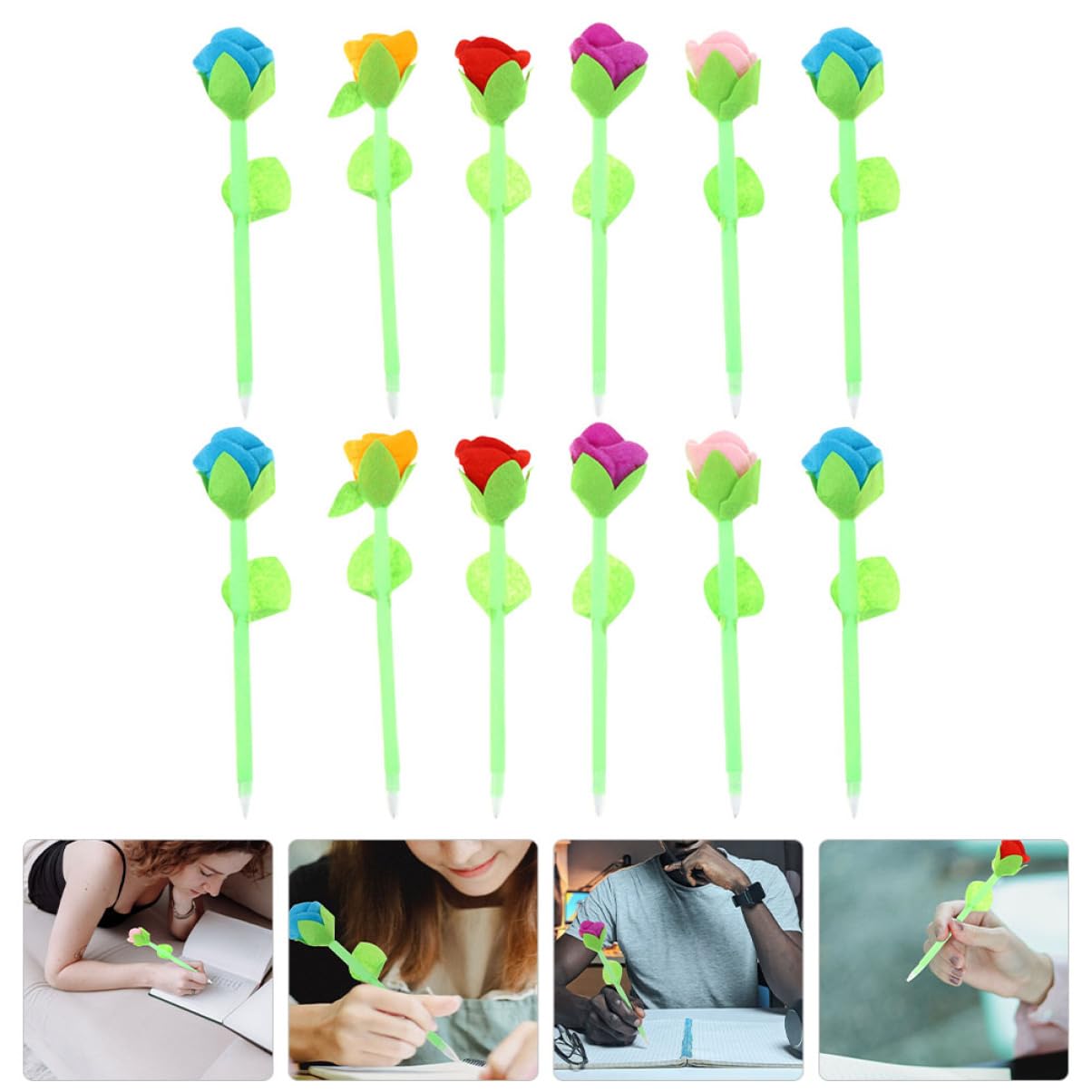 Tofficu 3 Ensembles Lot De 3 Stylos À Bille À Pointe Fine En Forme De Fleur Stylos À Encre Gel À Pointe Fine Stylos Roses Stylos À Encre Gel Cool Stylos À Bille Stylos À 12 pièces * 3