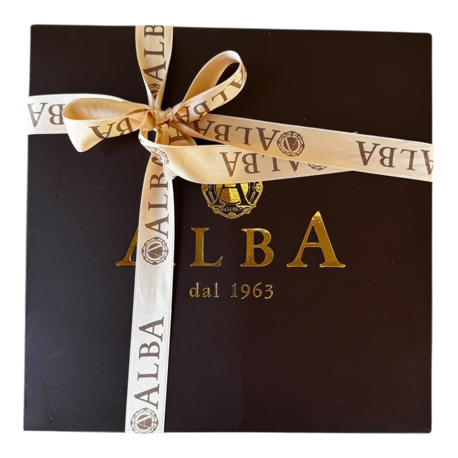 Torta Caprese Napoletana al Cioccolato In Latta 1,5 kg – Dolce Artigianale con Mandorle e Cacao – Fatta a Mano in Italia – ALBA dal 1963