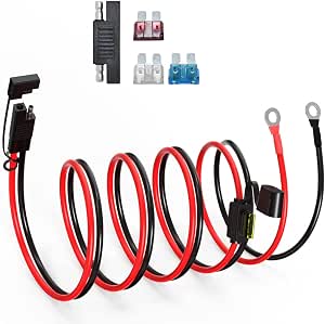 AEISVIK SAE Battery Connector 10-Pack – SAE To O-Ring Terminal Harness For Motorcycle, ATV, Boat & Car Battery Charging - View #4