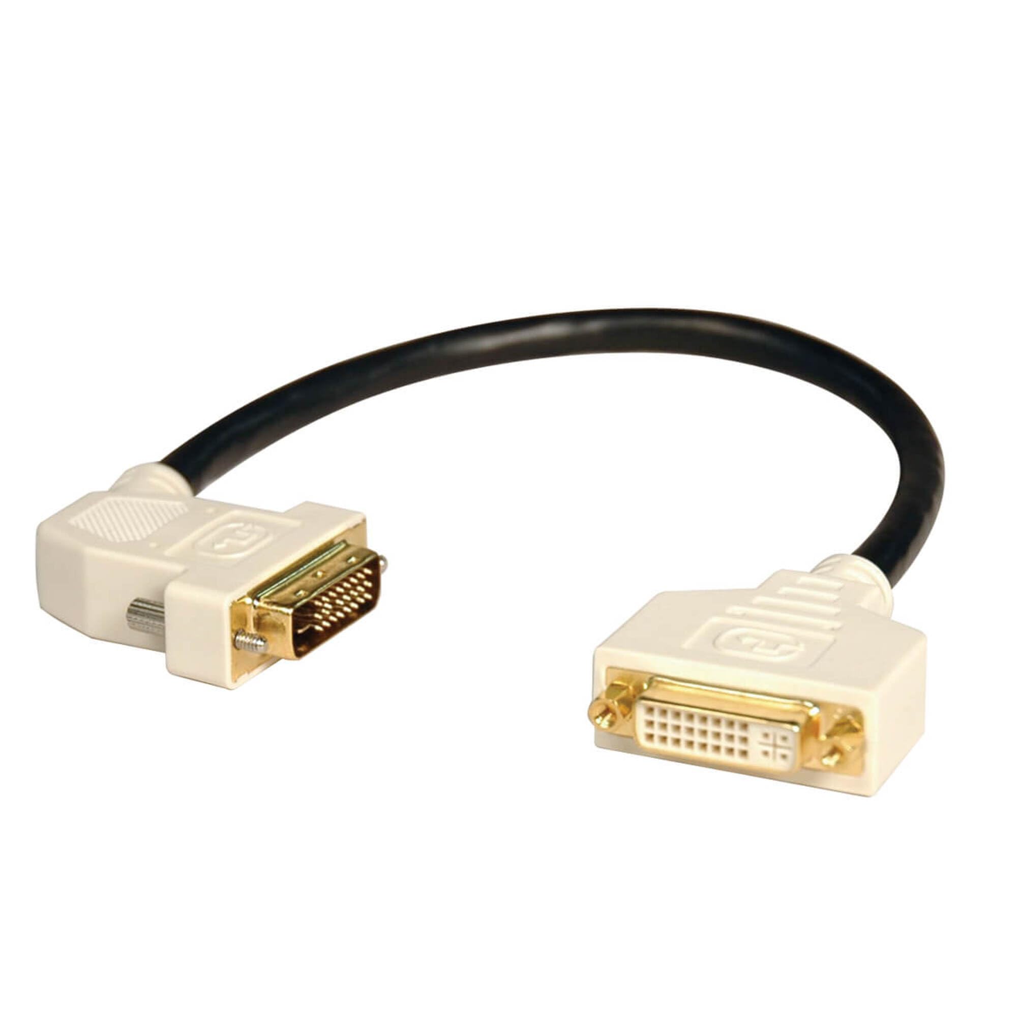 TRIPP LITE DVI dual link extension cable DVI-d m/f w/45-degree left connector - NEW - Retail - P562-001-45L
