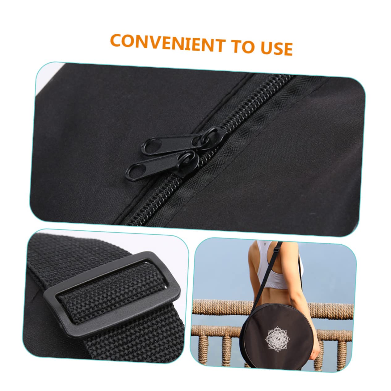 TOYANDONA 2 Stück Yoga Aufbewahrungstasche Multifunktionale Yogatasche mit Doppelreißverschluss für Yoga Accessoires Große Kapazität Verstellbarer Schultergurt für Yogablöcke