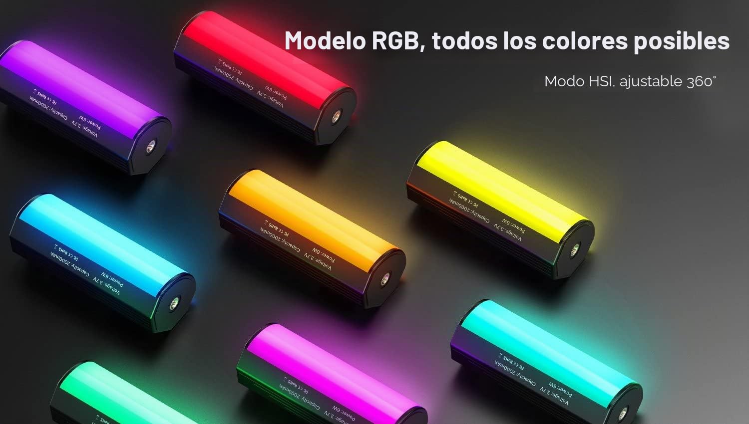 ULANZI 2637 I-Light - Tubo de luz LED RGB magnético compacto