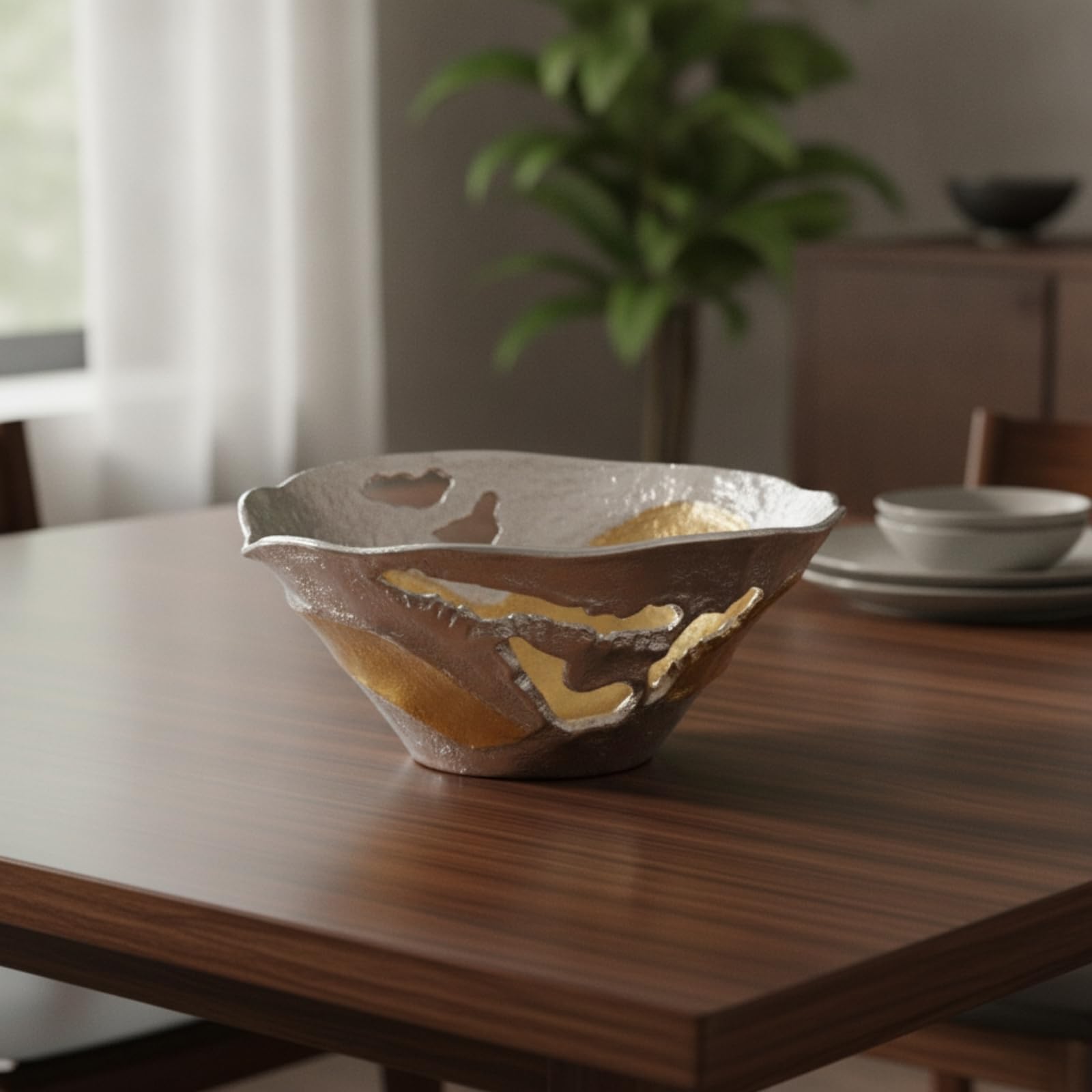 Gralara Durchbrochen schale | Strukturiert, Ablageschale, Elegant, Gefäß, für Esstisch, Wohnzimmer