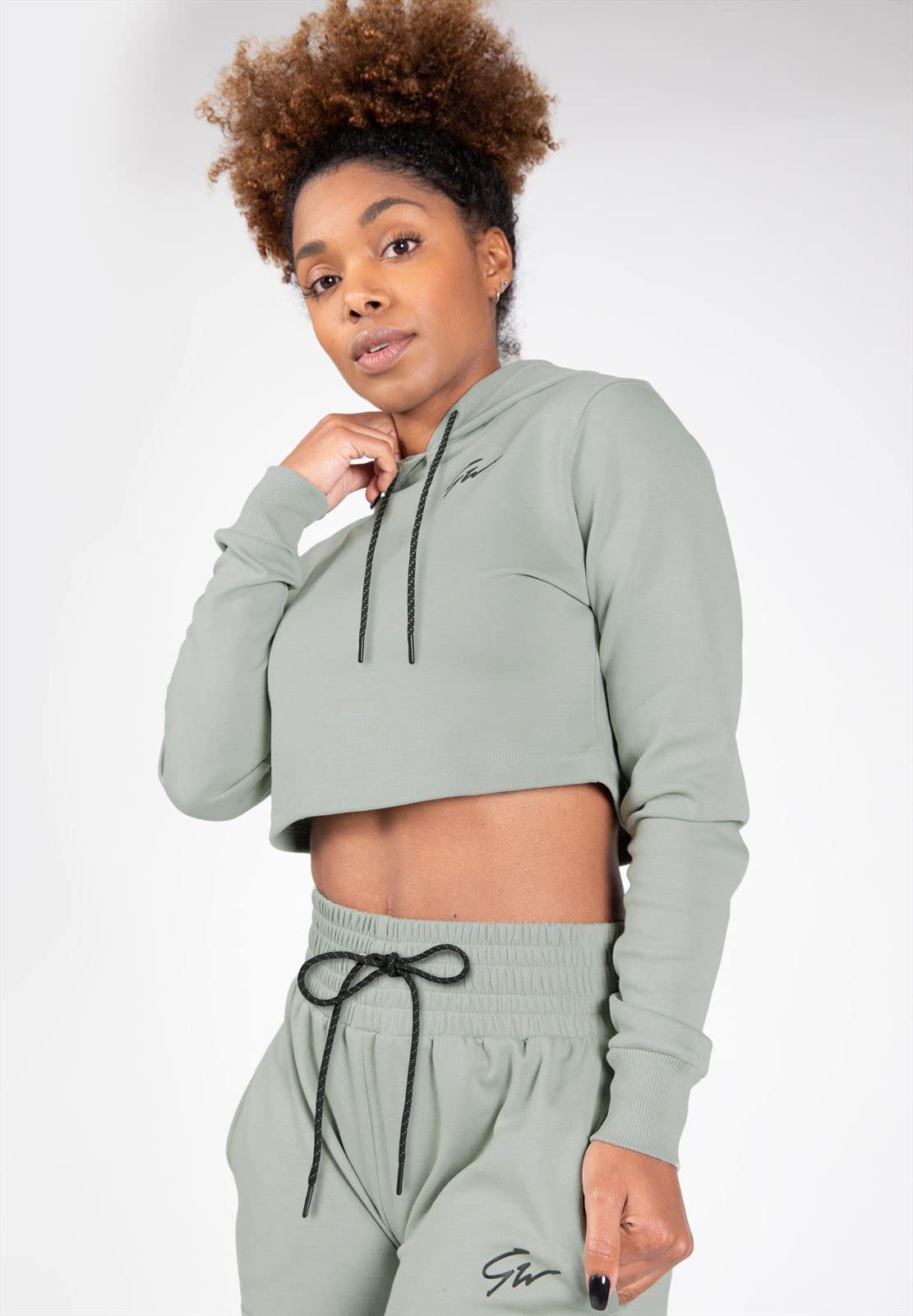 Gorilla Wear Pixley Crop damska bluza z kapturem (1 opakowanie)