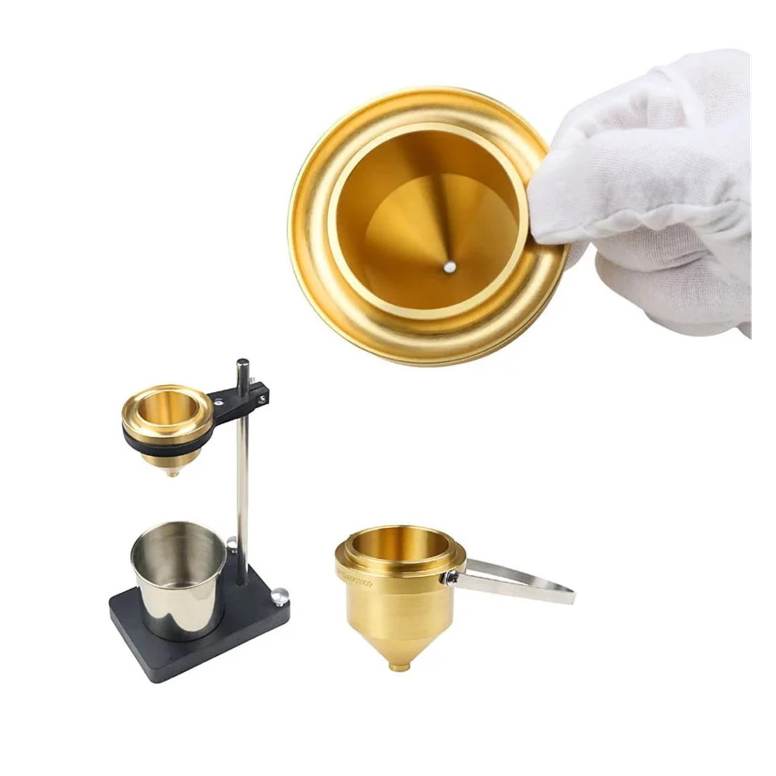 Labor Messwerkzeug Farbe-4 Viskosität Tasse Beschichtung Manuelle Vier Viskosimeter Tragbare Viskosimeter Farbe for Tinten Ersetzen Geringer Messfehler(Desktop Coating Four Cups)