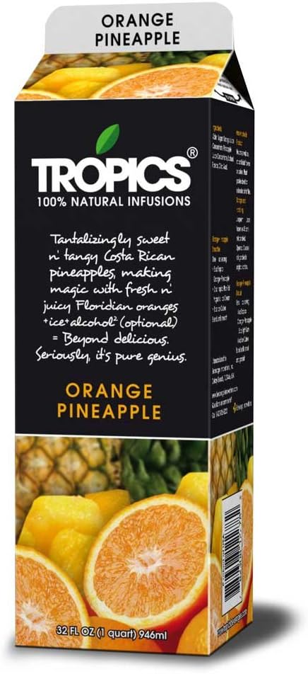 Tropics Orange Pineapple Drink Mix, 32 Ounce -- 12 per case.