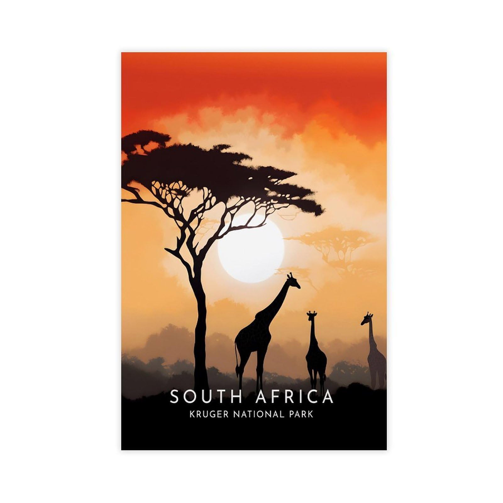 Bareronor Kruger National Park Poster Canvas Poster Bedroom Decor Landscape Office Room Decor Gift 20" L X 30" W