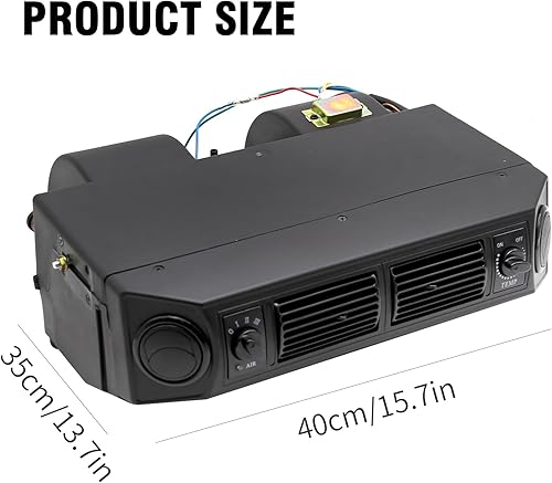 Miniatura 3 de 12V AUTO Truck Under Dash AC Aire acondicionado Evaporador Asamblea, AC Calefacción+Unidad de enfriamiento, flujo de aire máximo 610 cfm, motor 80W,