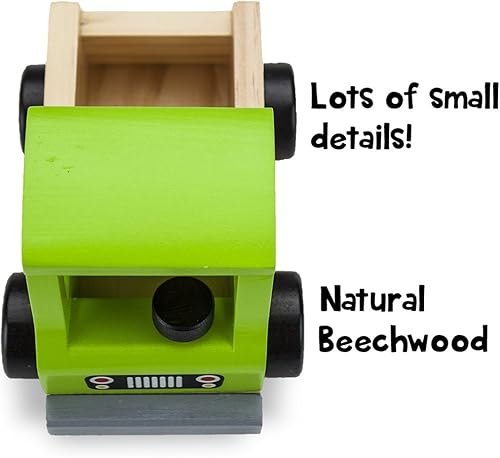 Miniatura 5 de Ruedas de madera natural Madera de Haya Pickup Truck por imaginación Generación