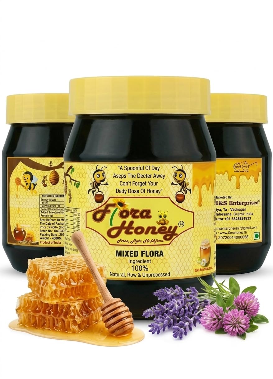 Flora Honey Raw & Unprocessed Mixed Flora Honey 400g | 100% Pure Natural, No Added Sugar, Apis Mellifera, Ethically Harvested, 400g PET Jar-picture-25