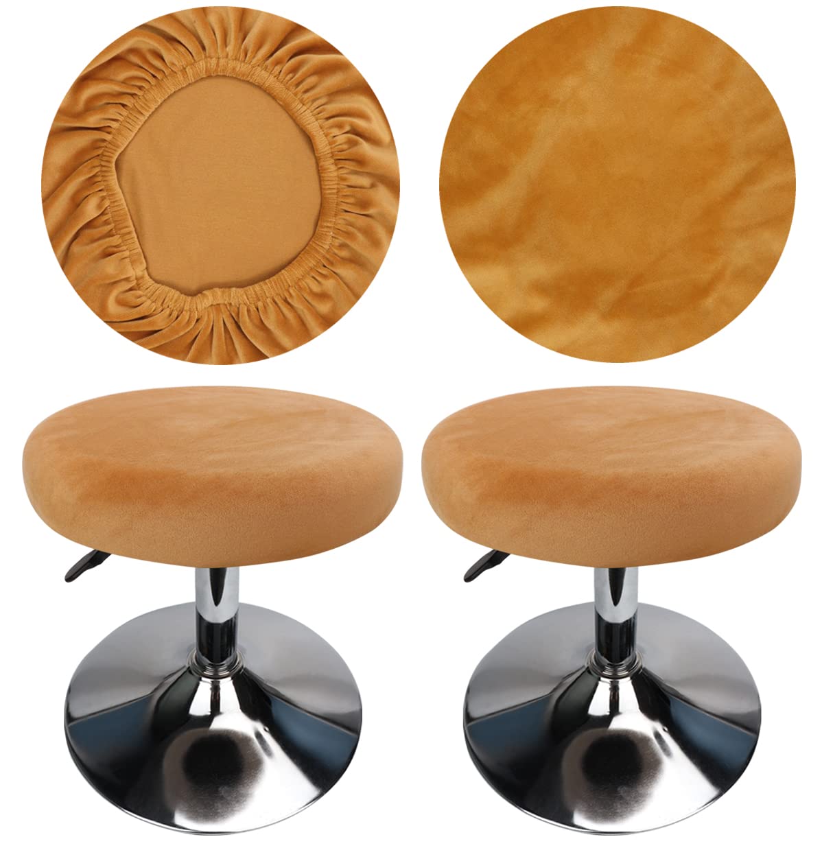 Sourcing Map Lot De 2 Housses De Tabouret De Bar Rondes Lavables Avec