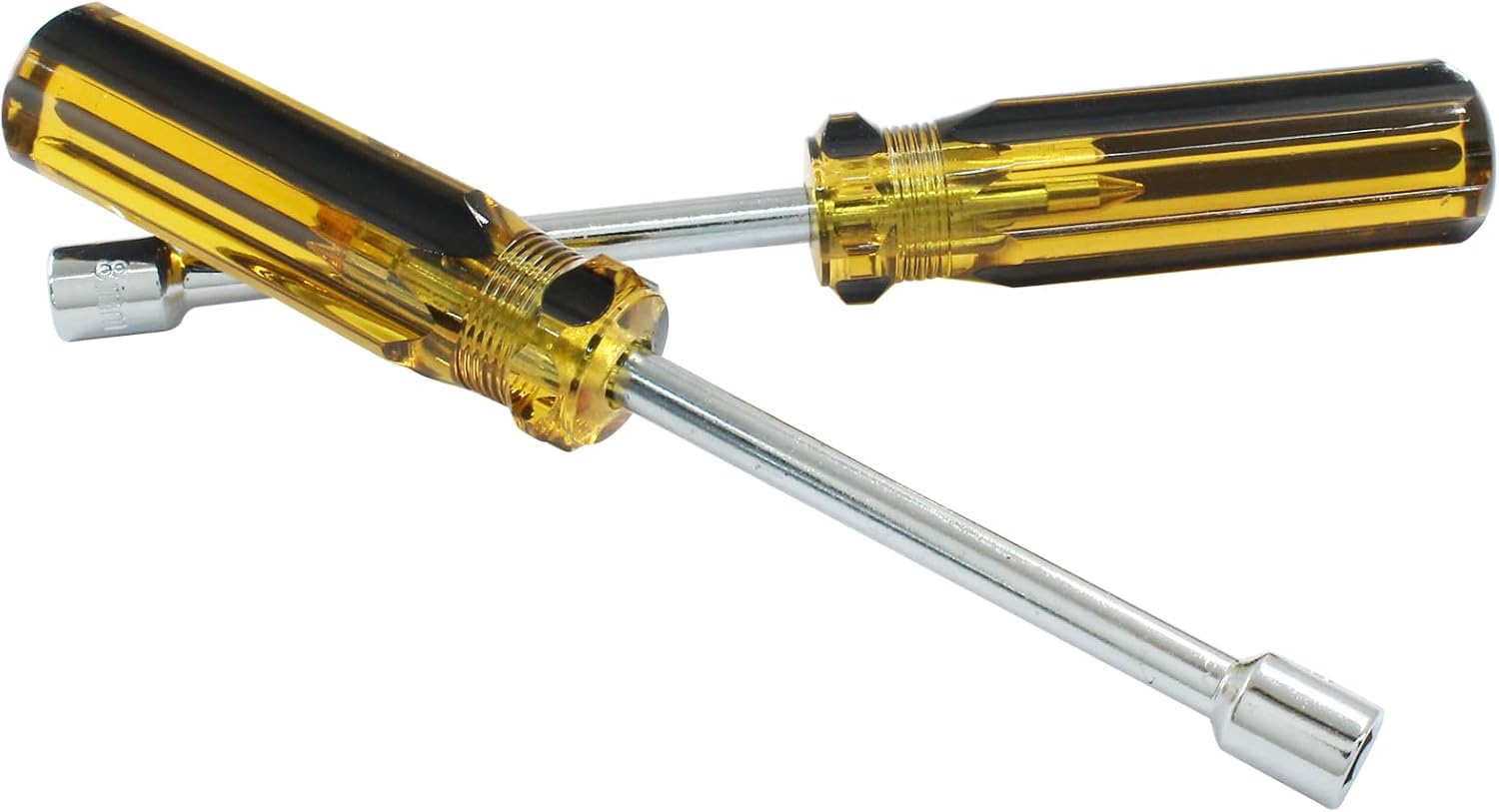 Murtenze 4MM Socket Wrench Screwdriver, 2 Pack Hex Socket Wrench Carbon Steel Hexagon Nut Screwdriver Hand Tool for Repairs(Non-Magnetic Tip)