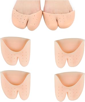 2 Pairs Gel Toe Caps Protectors Silicone Toe Sleeves Metatarsal Pads Ball of Foot Cushion Soft Forefoot Cushioning for Men Women Toe Sleeves Guards for Pain Relief