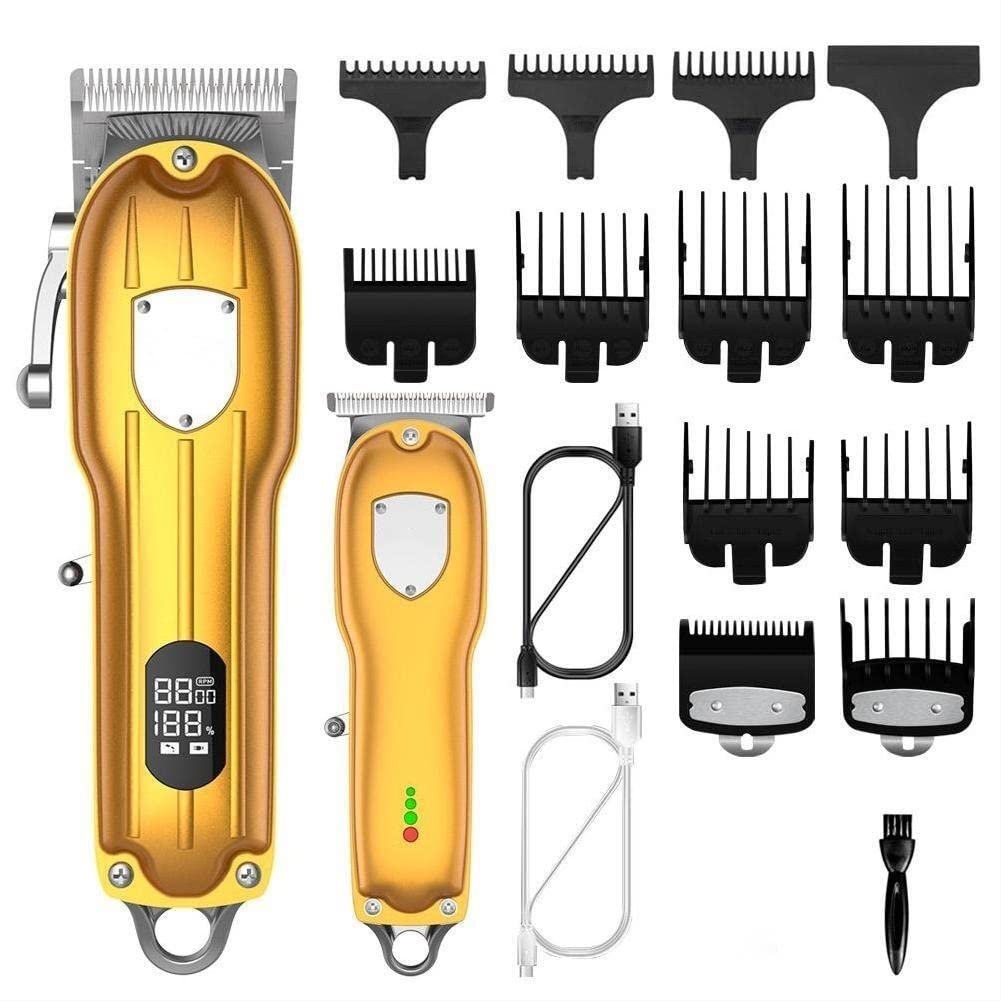 Tagliacapelli da uomo, kit combinato elettrico professionale per uomo, tagliacapelli senza fili, regolabile