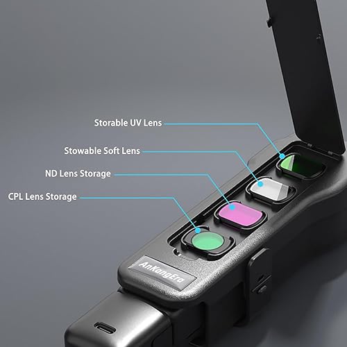 Miniatura 3 de Pocket 3 - Funda protectora para DJI Osmo Pocket 3 accesorios, 4 ranuras de almacenamiento de filtro CPLND, protege el cardán Pocket 3 de impactos,