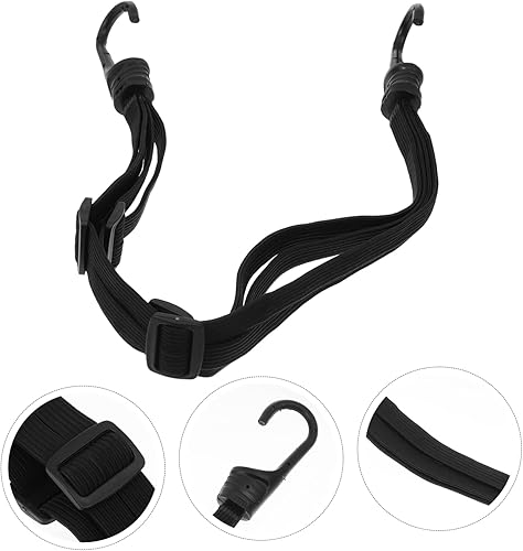 Miniatura 5 de Yardwe 2 piezas de cuerda para casco de motocicleta, cuerda elástica para casco, cuerda de equipaje, correas de equipaje, engranaje de casco