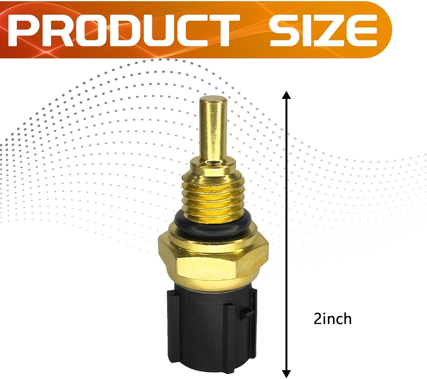 Oil Temperature Sensor 48160-PGJ-003, 1434050 Engine Coolant Temperature Sensor with O-Ring VTM 4 Compatible with Honda Pilot 2003-2015 for Honda Ridgeline 2006-2014 (Black)
