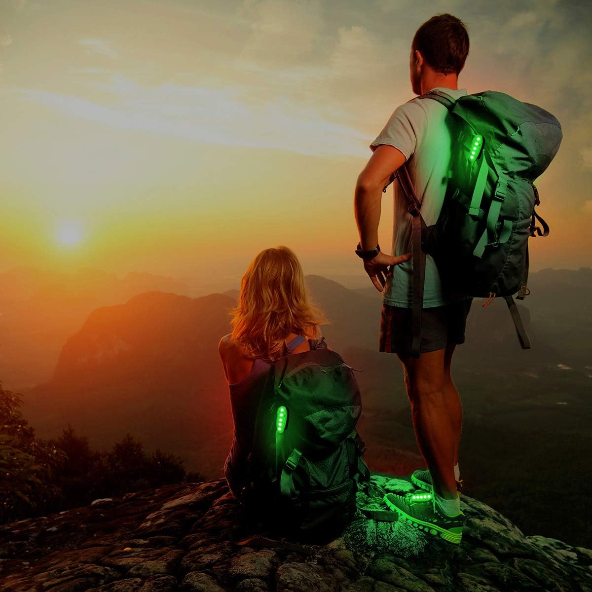 USB-C Rechargeable LED Safety Lights (2 Pack) - Clip on Strobe Running Lights for Runners, Joggers,Walkers,Kids,Dogs,Bike Tail Lights - High Visibility Accessories for Reflective Gear