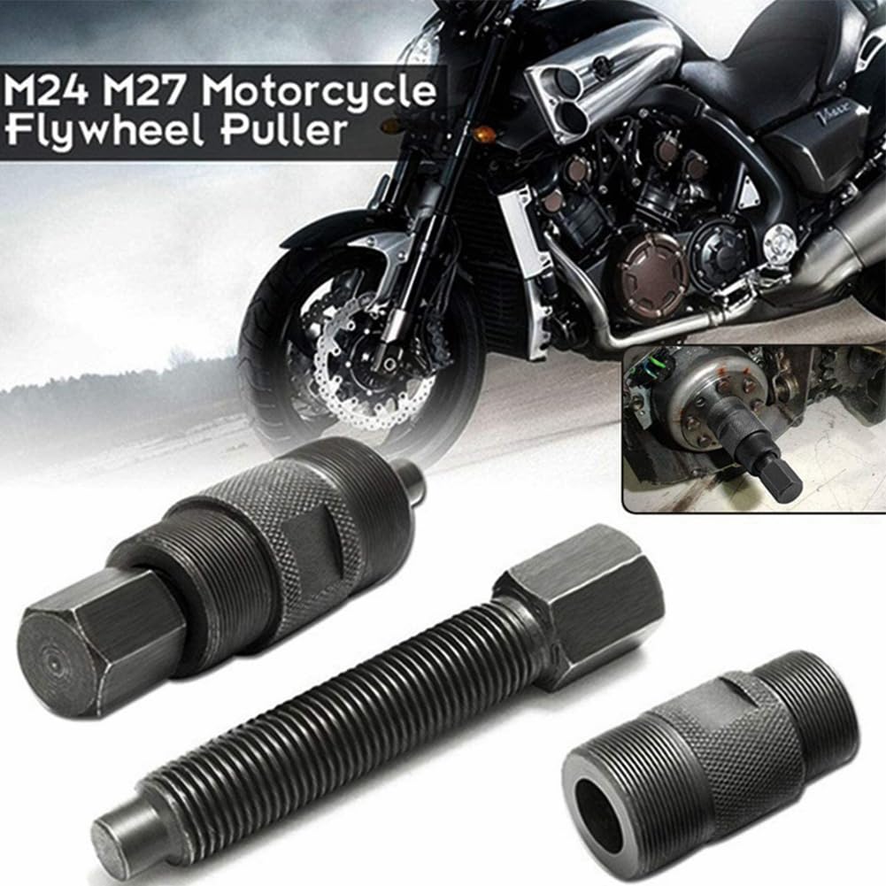 Ściągacz koła zamachowego, ściągacz koła zamachowego motocyklowego, magnetyczny ściągacz koła zamachowego do motocykla, M27 x M24 Magnetyczne narzędzie do usuwania koła zamachowego, naprawa narzędzia