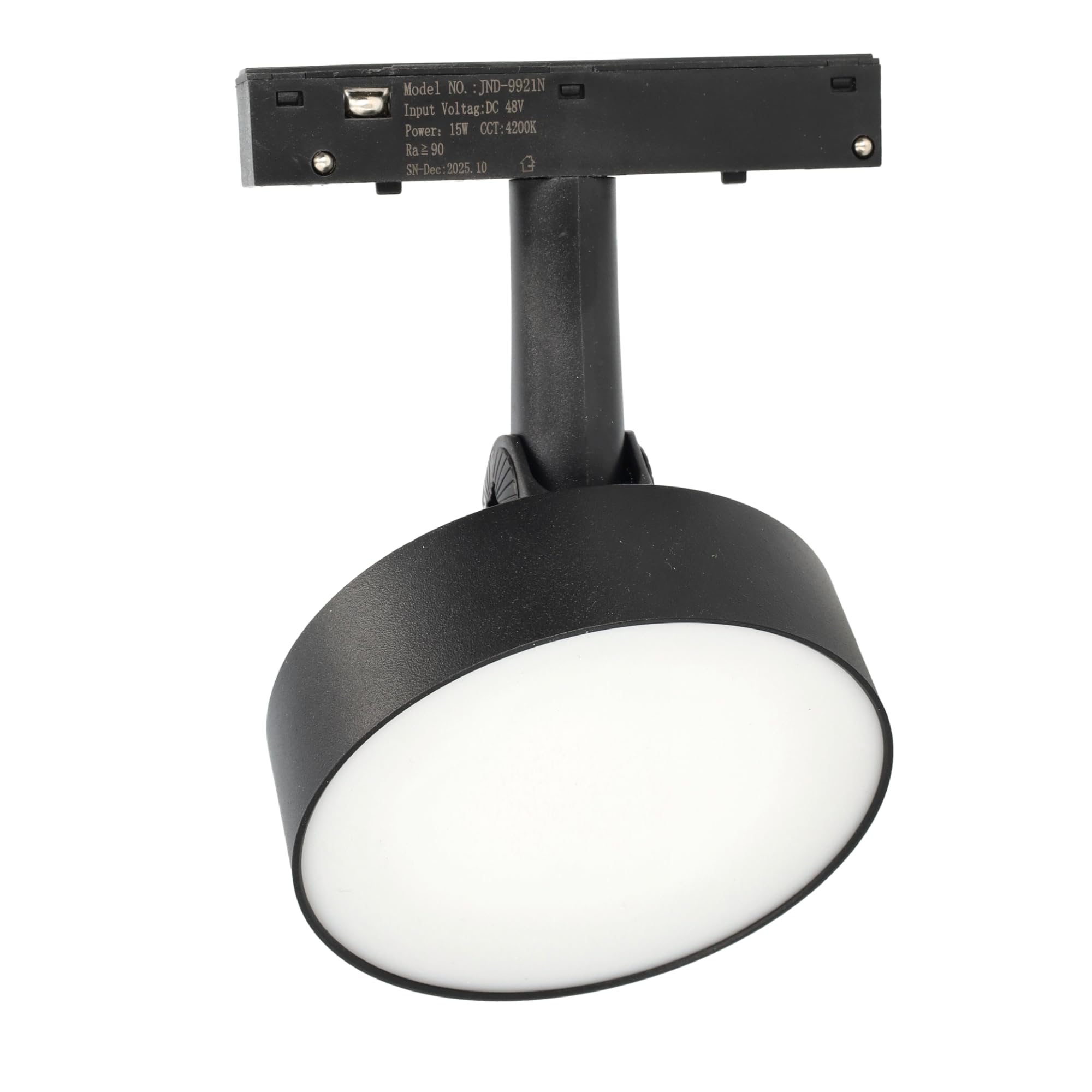 Jandei - Spot LED rail magnétique. Série plafonnier, 15 W 48 V, blanc neutre 4200 K, CRI 90. Couleur noire. Parfait pour la maison, le dressing, la vitrine, le magasin, le commerce...