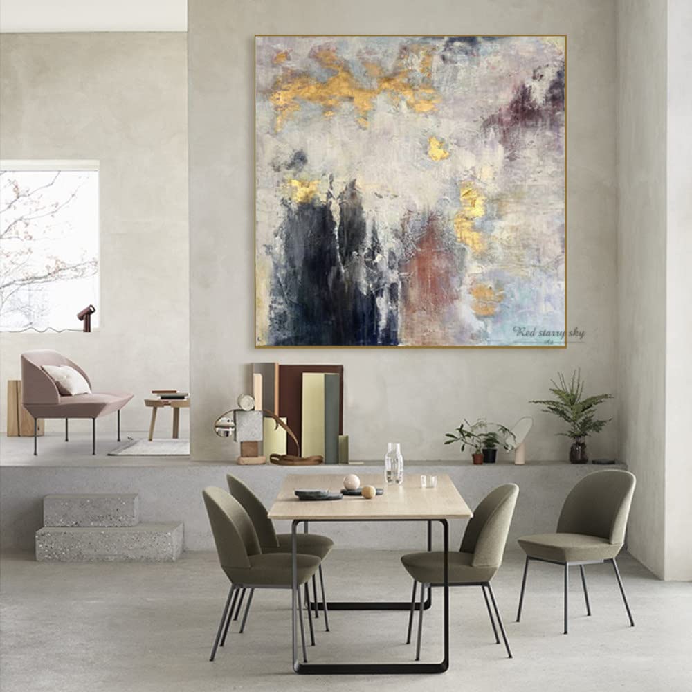 Quadro Moderno Astratto - Pittura A Olio Su Tela 60x80 Cm Per Soggiorno