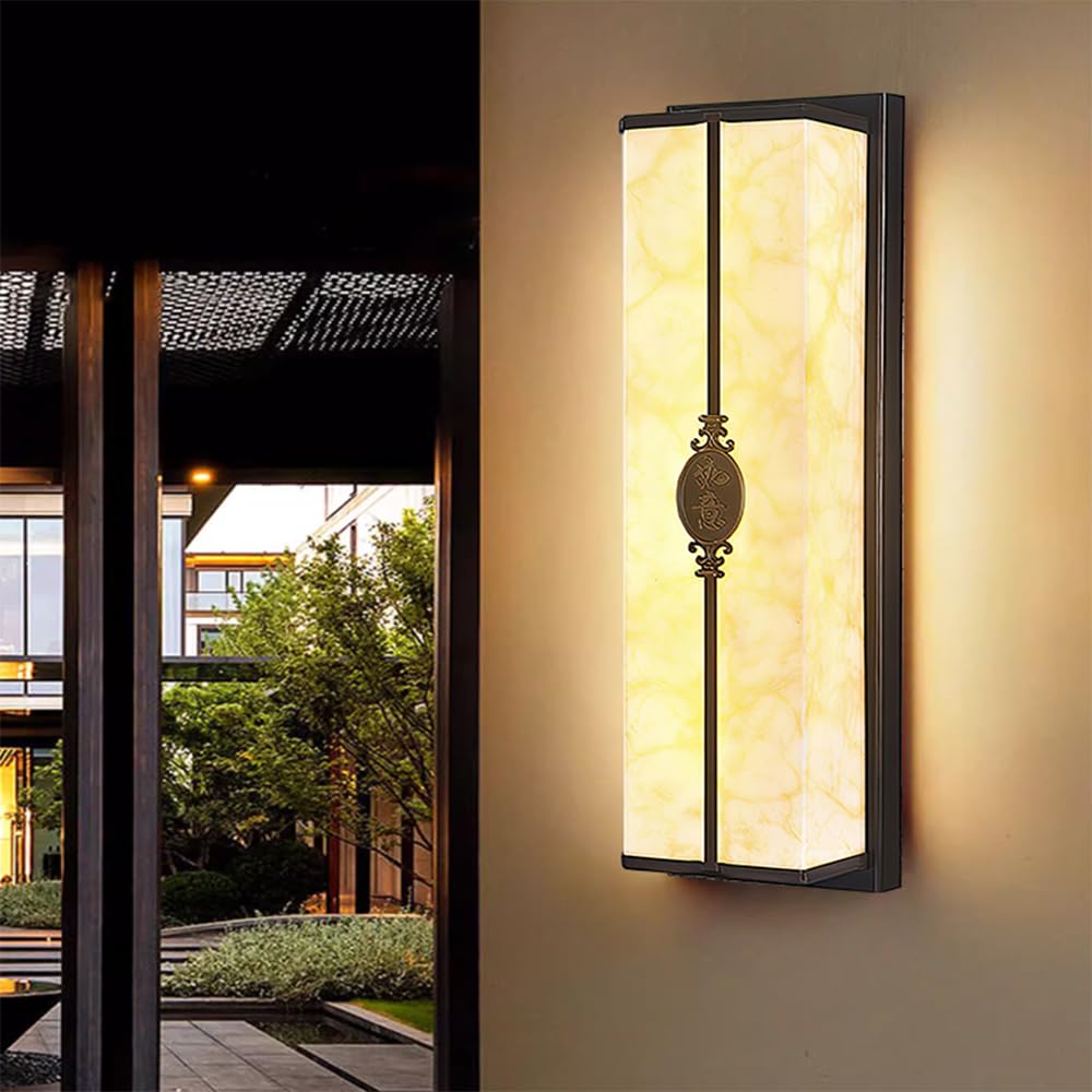 SMCCYYSD Contemporary Outdoor Waterproof Wall Lamp LED Electric Simplicity Balcony Hallway Courtyard Villa Gate Hotel (F D H60CM Electric)