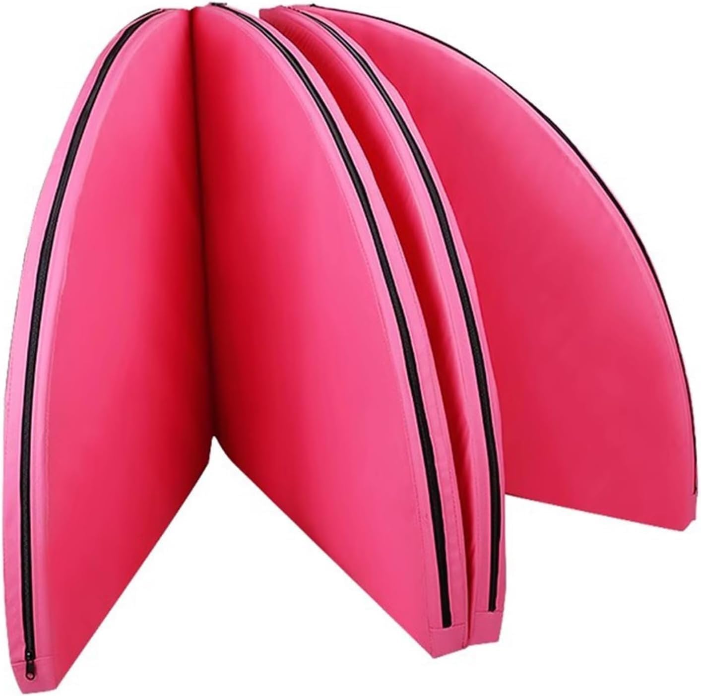 Pink Dance Pole with Thick 3cm/5cm/10cm Round Crash Mat - Foldable Fall Safety Padding for Beginners & Professionals (Height: 150cm/5ft/59in)