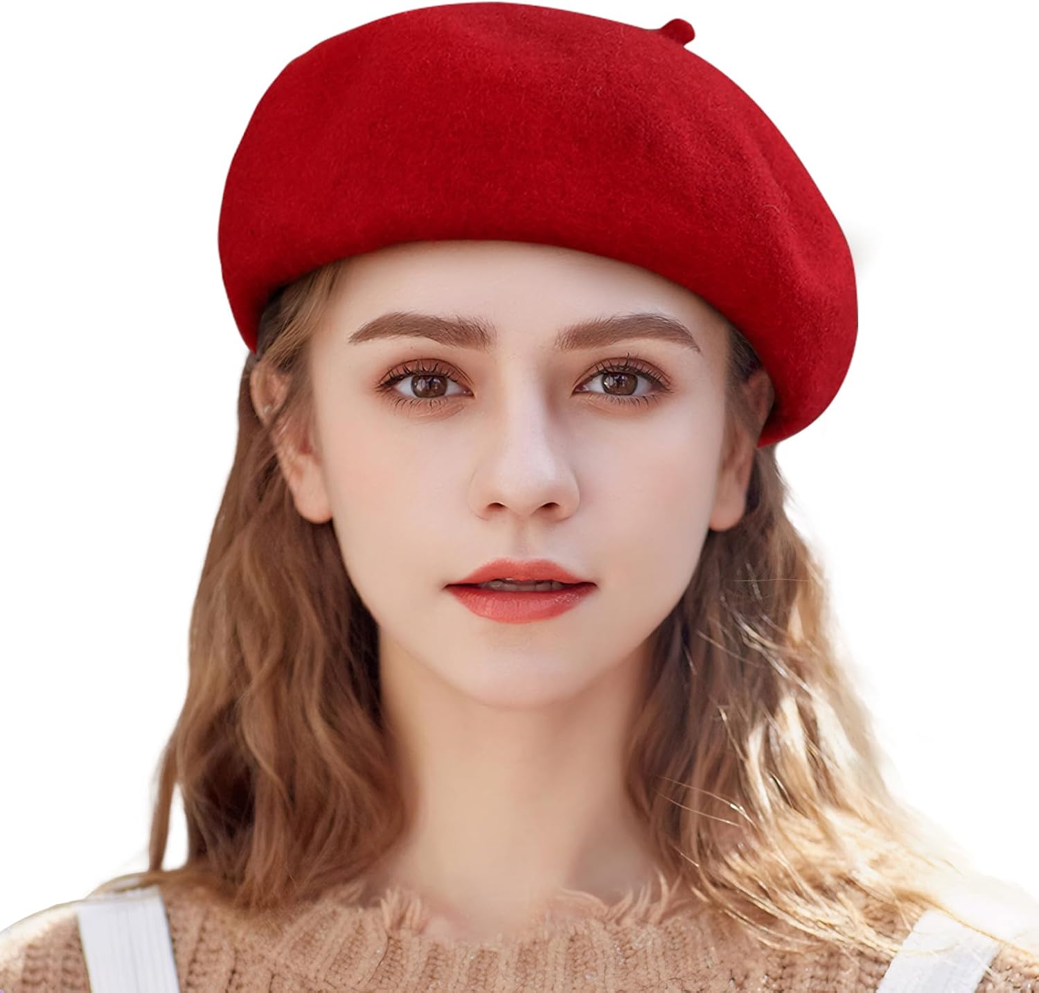 WETOO Women Beret Hat PU Leather Beret French Black Beret Artist Beret Cap